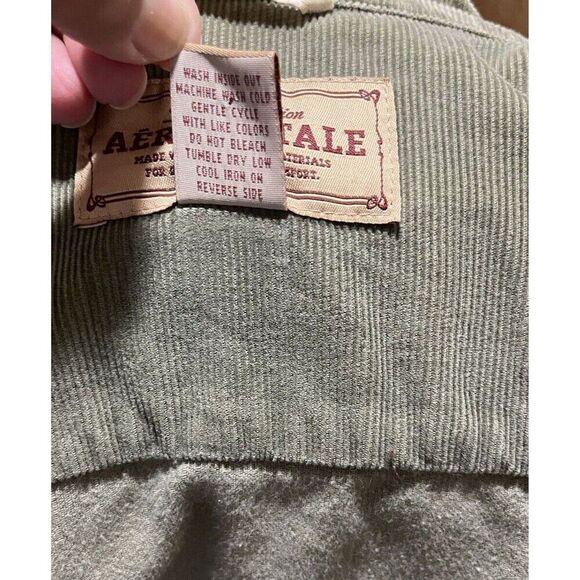 Aeropostale Limited Edition Corduroy Jacket Women's Size Large Light Green - Picture 8 of 10